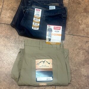 Wrangler five star flex blue mountain utility pant 38x30 nwt